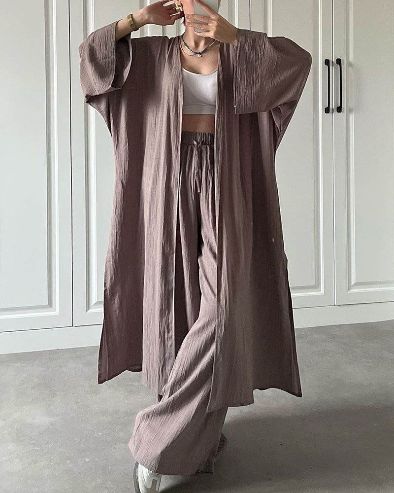 Casual dwuczęściowy zestaw damski z kamizelką i spodniami – Thalia-Kawa-S-Trend Polska