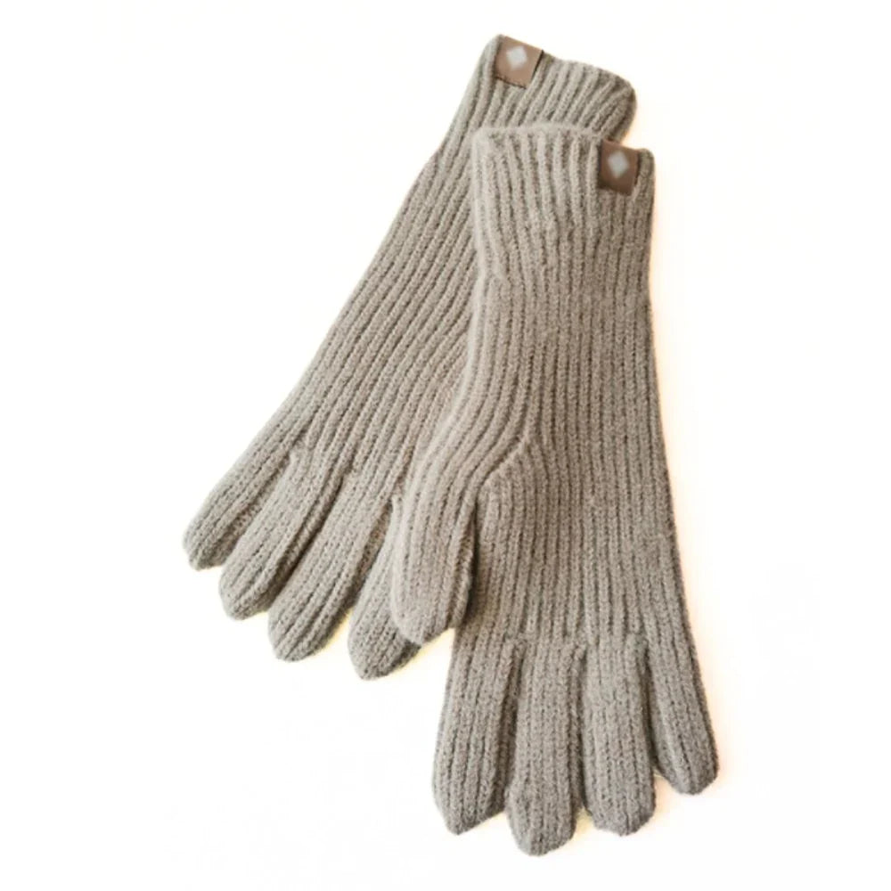 Casual Dziane Rękawiczki Damskie - Elara-Khaki-Trend Polska