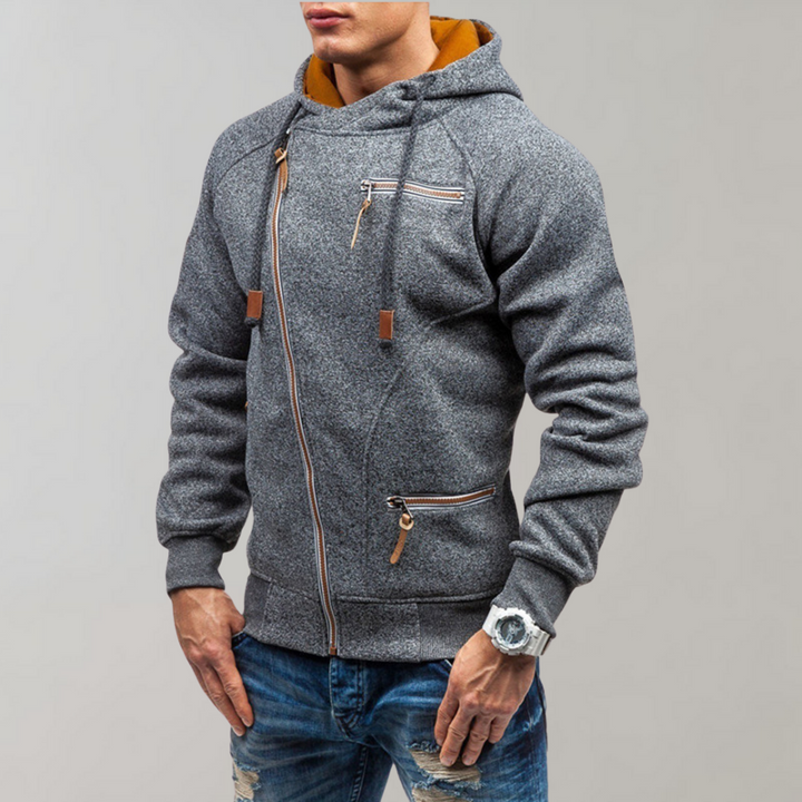 Casual Hoodie z zamkiem błyskawicznym - Orion-Czarny-S-Trend Polska