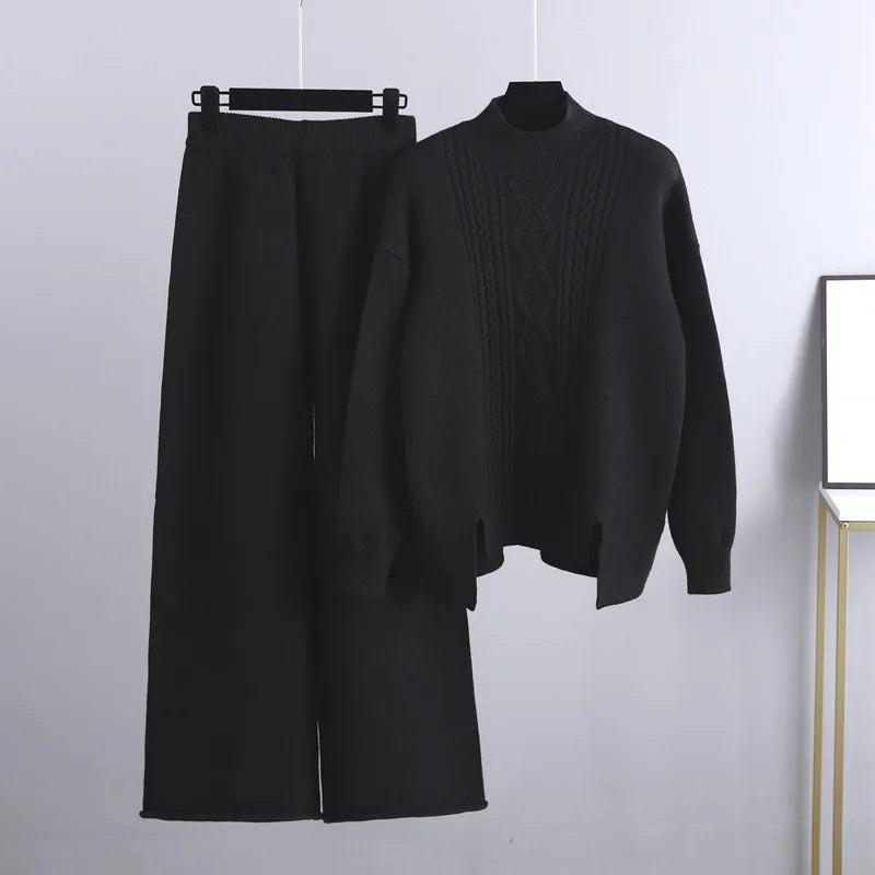 Casual i stylowy zestaw damski - Clara-Czarny-Jedna rozmiar-Trend Polska