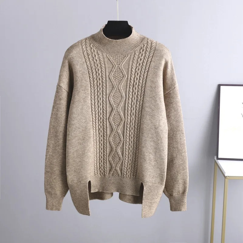 Casual i stylowy zestaw damski - Clara-Khaki-Jedna rozmiar-Trend Polska