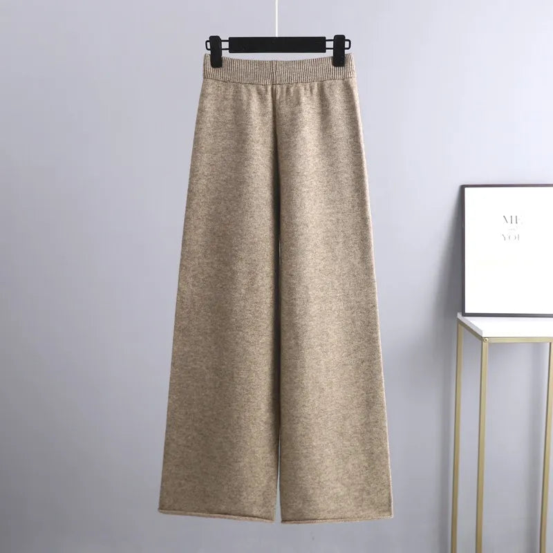 Casual i stylowy zestaw damski - Clara-Khaki-Jedna rozmiar-Trend Polska