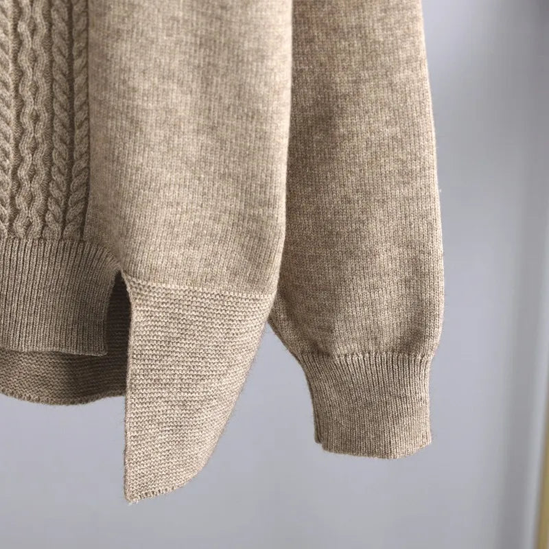 Casual i stylowy zestaw damski - Clara-Khaki-Jedna rozmiar-Trend Polska