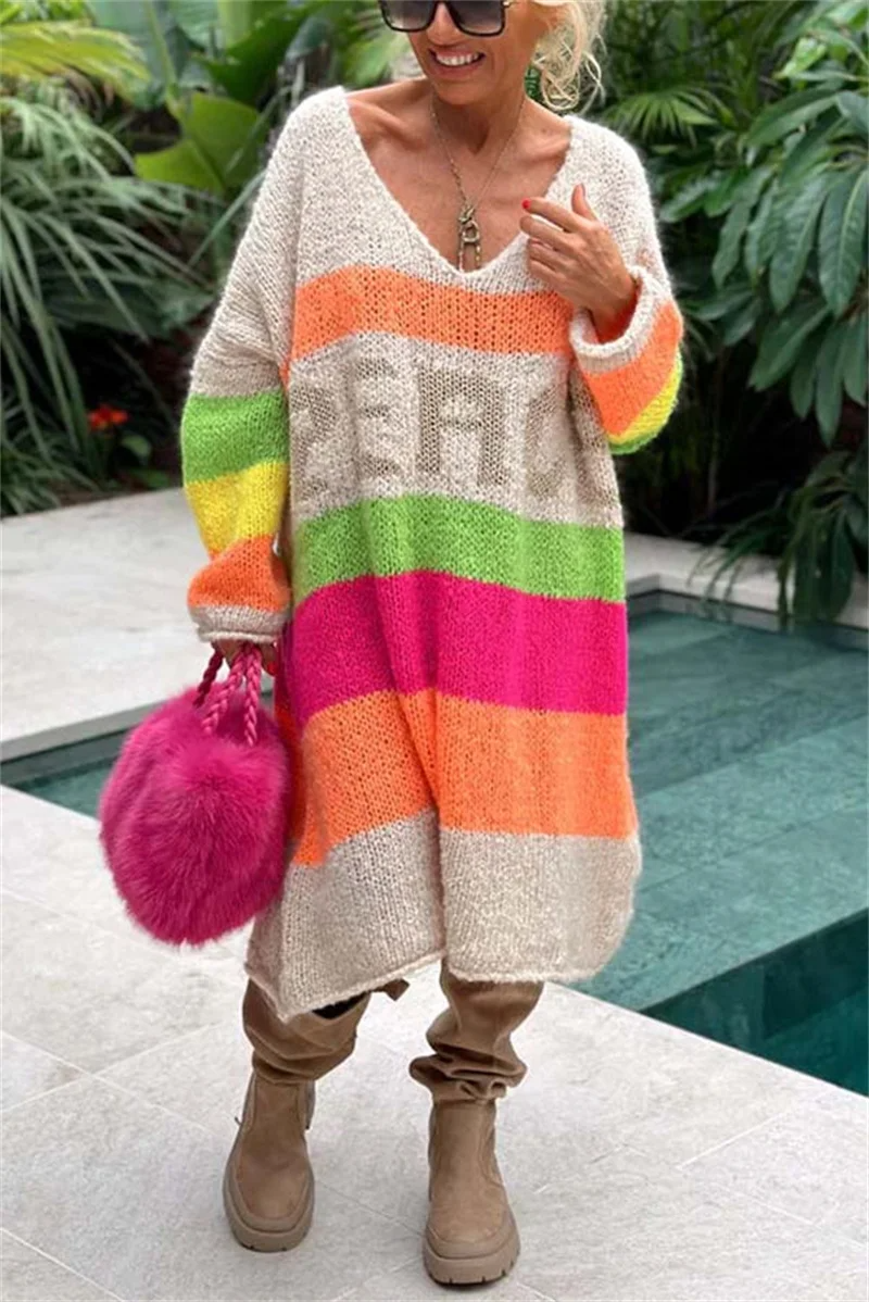 Casual Ibiza Sweter - Aurora-Beżowy-S-Trend Polska