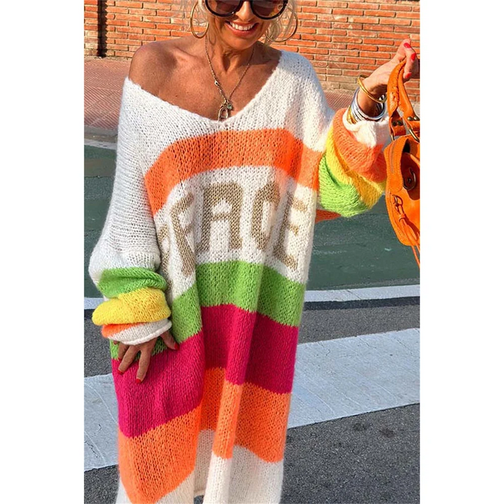 Casual Ibiza Sweter - Aurora-Biały-S-Trend Polska