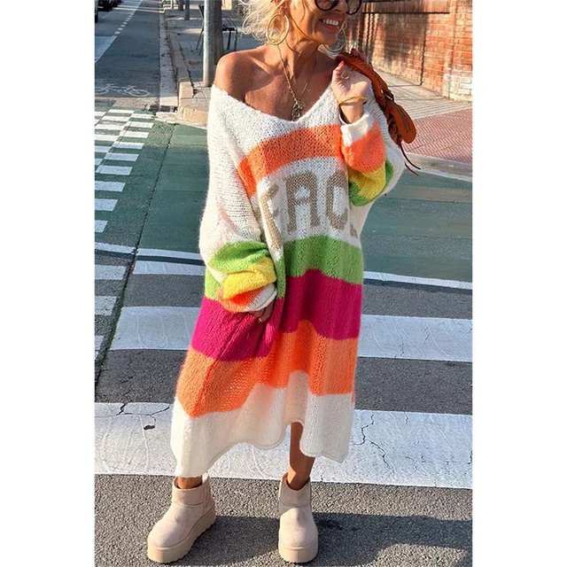 Casual Ibiza Sweter - Aurora-Beżowy-S-Trend Polska