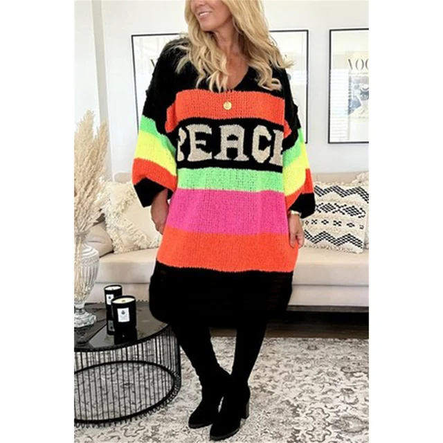 Casual Ibiza Sweter - Aurora-Beżowy-S-Trend Polska