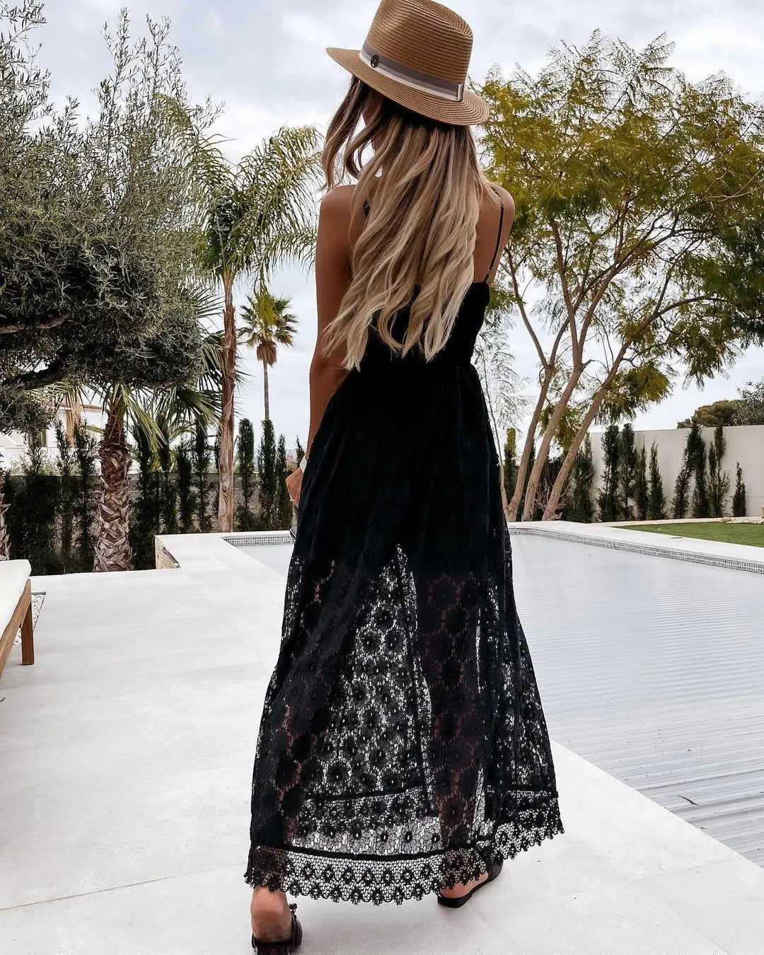 Casual Lenniowy Kombinezon z Luźnym Fasonem – Noralie-Czarny-S-Trend Polska