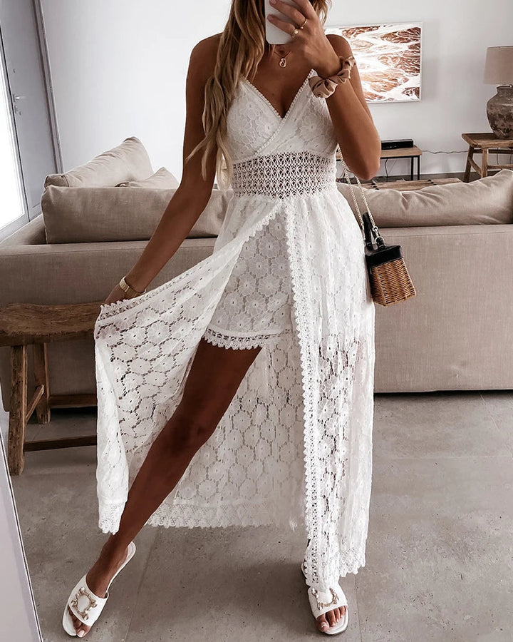 Casual Lenniowy Kombinezon z Luźnym Fasonem – Noralie-Czarny-S-Trend Polska