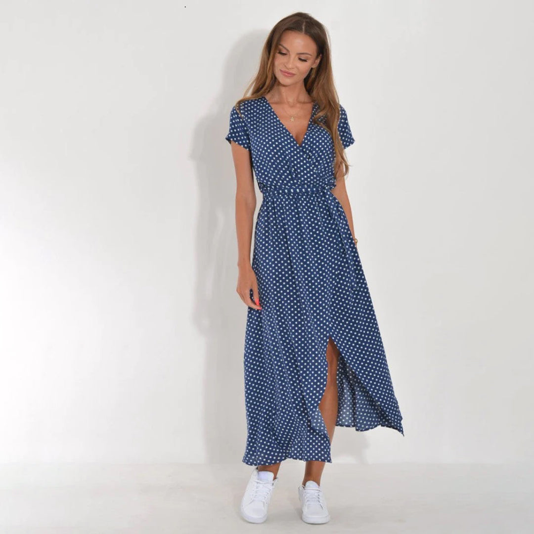 Casual letnia sukienka - Luna-Niebieski-S-Trend Polska