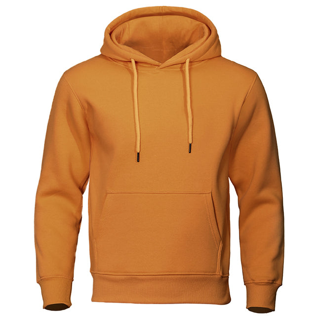 Casual Męska Bluza z Kapturem - ChillCore-Brązowy-M-Trend Polska