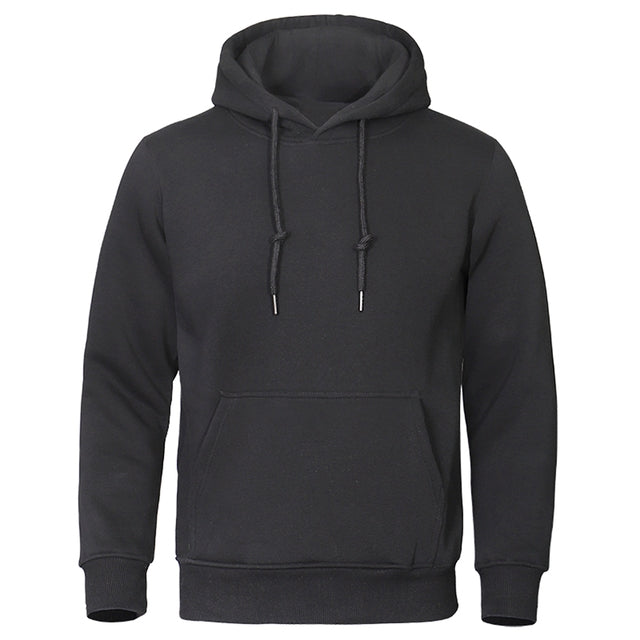 Casual Męska Bluza z Kapturem - ChillCore-Czarny-M-Trend Polska