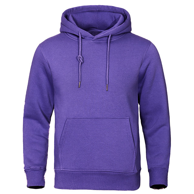 Casual Męska Bluza z Kapturem - ChillCore-Fioletowy-M-Trend Polska