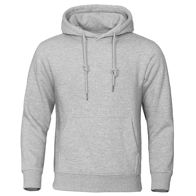 Casual Męska Bluza z Kapturem - ChillCore-Jasnoszary-M-Trend Polska