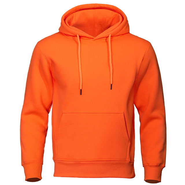 Casual Męska Bluza z Kapturem - ChillCore-Pomarańczowy-M-Trend Polska
