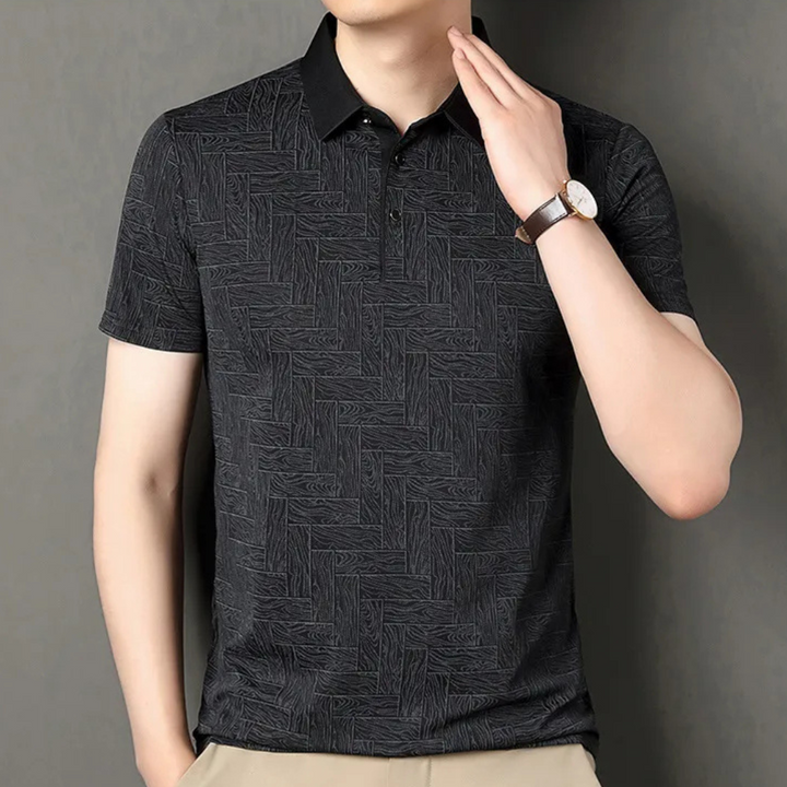 Casual Męska Koszulka - Noah-Czarny-S-Trend Polska
