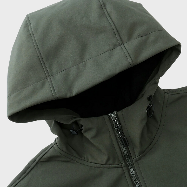 Casual męska kurtka z kapturem - Marco-Khaki-XS-Trend Polska