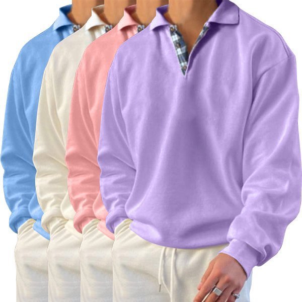 Casual Męski Sweter - Victor-Biały-S-Trend Polska