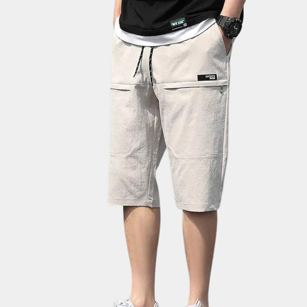 Casual Męskie Spodenki Cargo – Mediolan-Khaki-S-Trend Polska