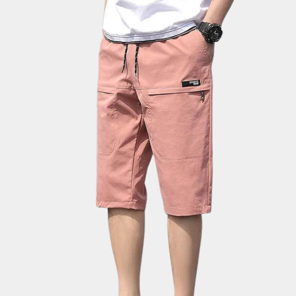 Casual Męskie Spodenki Cargo – Mediolan-Różowy-S-Trend Polska