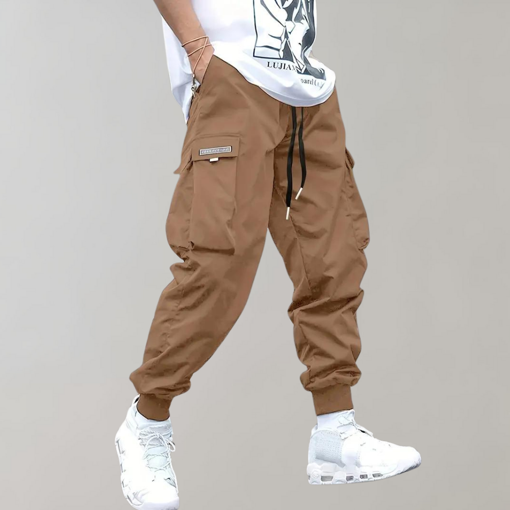 Casual Męskie Spodnie Cargo - Mason-Khaki-S-Trend Polska