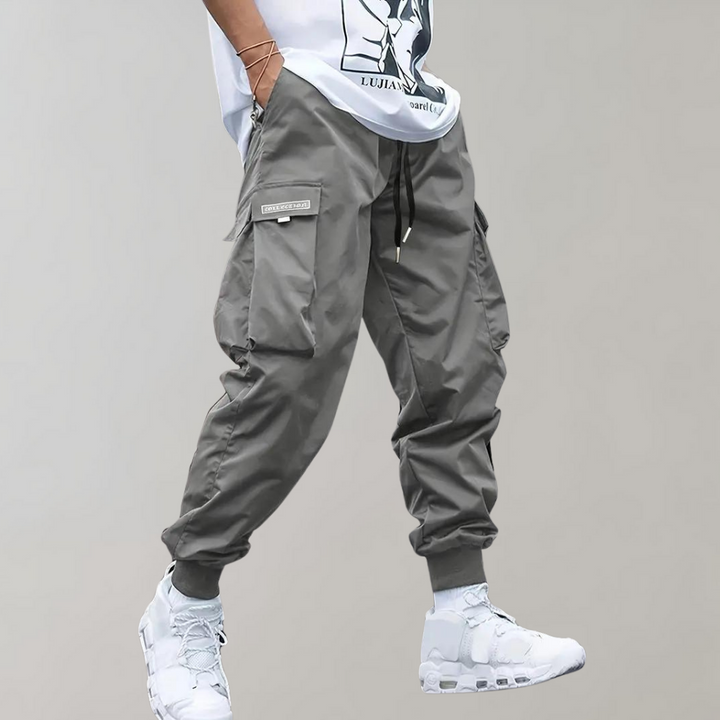 Casual Męskie Spodnie Cargo - Mason-Szary-S-Trend Polska