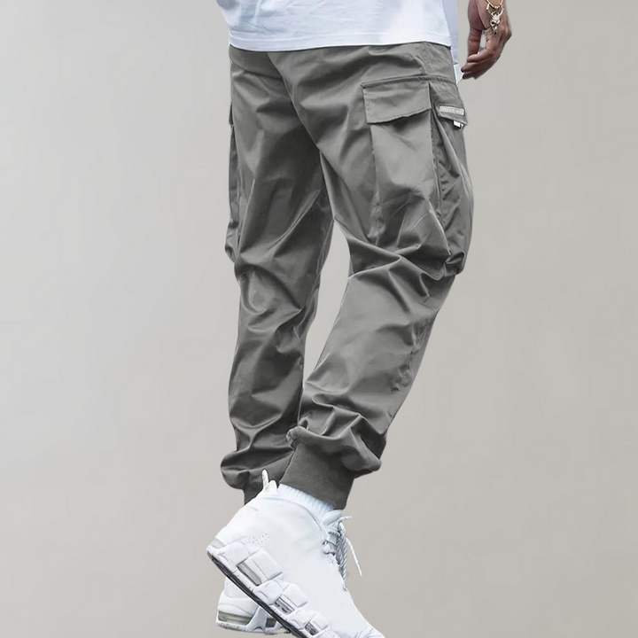 Casual Męskie Spodnie Cargo - Mason-Khaki-S-Trend Polska