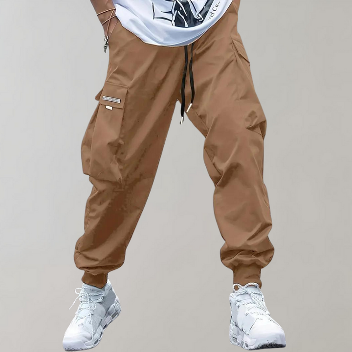Casual Męskie Spodnie Cargo - Mason-Khaki-S-Trend Polska