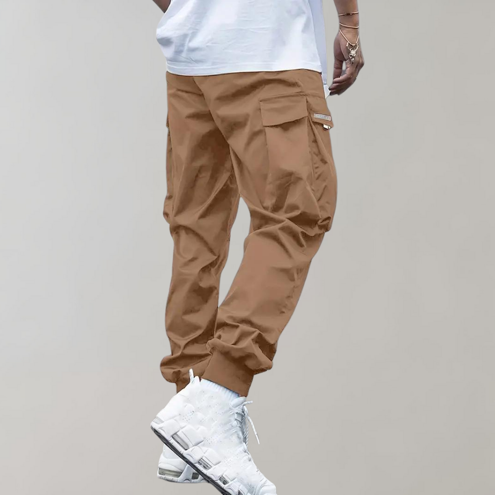 Casual Męskie Spodnie Cargo - Mason-Khaki-S-Trend Polska