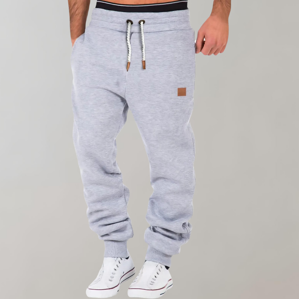 Casual Męskie Spodnie Dresowe - Axel-Szary-S-Trend Polska