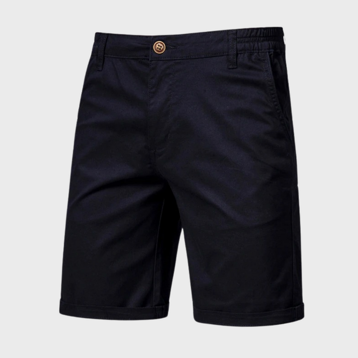 Casual męskie szorty z bawełny - Luca-Czarny-XS-Trend Polska