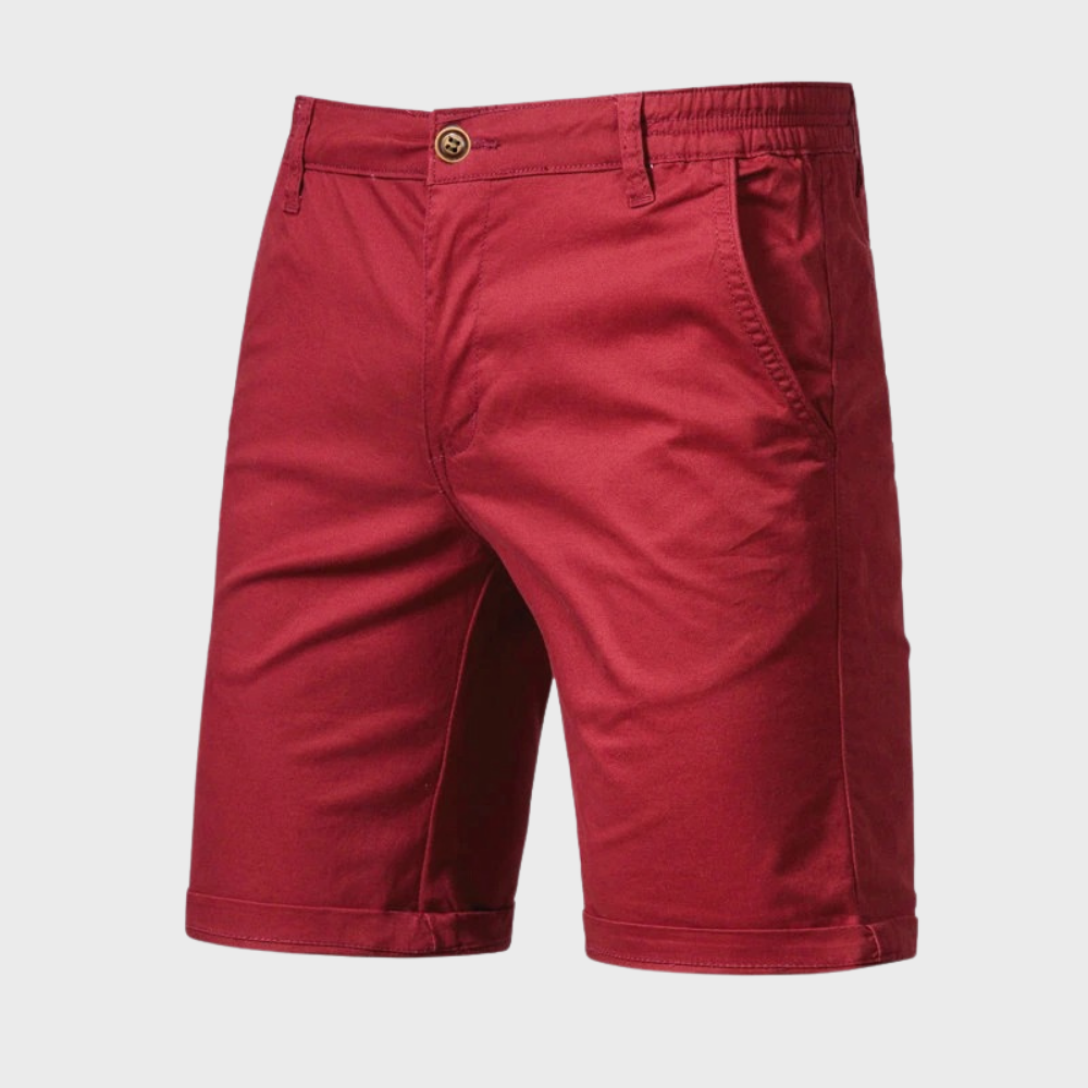 Casual męskie szorty z bawełny - Luca-Rot-XS-Trend Polska