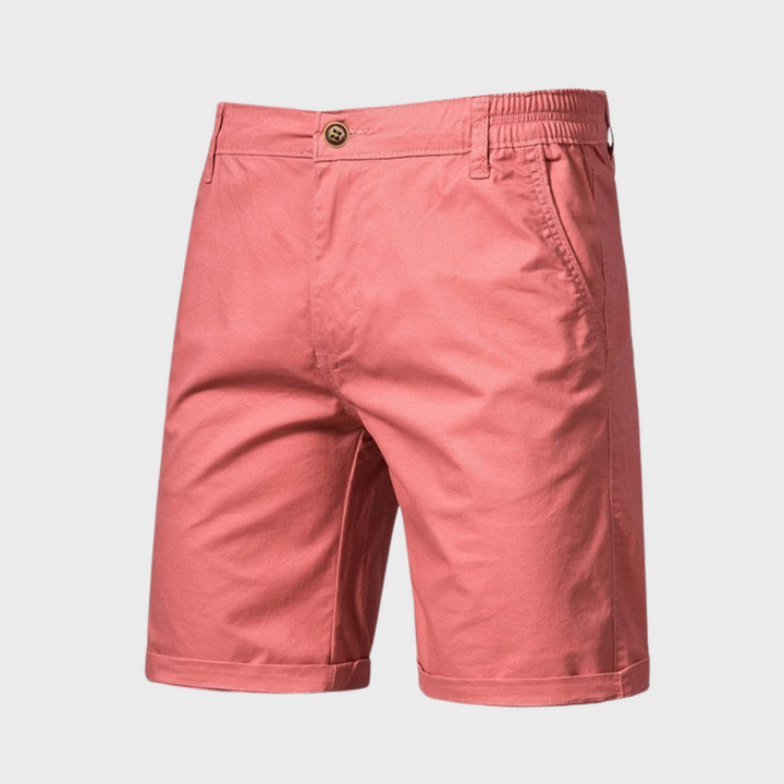 Casual męskie szorty z bawełny - Luca-Róża-XS-Trend Polska