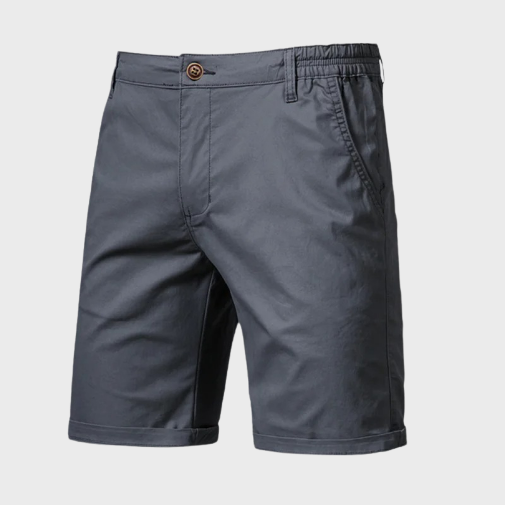 Casual męskie szorty z bawełny - Luca-Szary-XS-Trend Polska