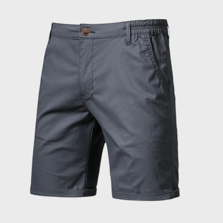 Casual męskie szorty z bawełny - Luca-Szary-XS-Trend Polska