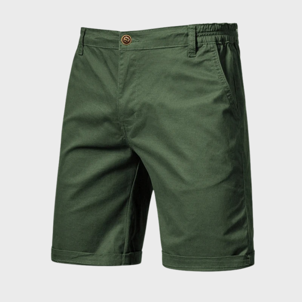 Casual męskie szorty z bawełny - Luca-Zielony-XS-Trend Polska