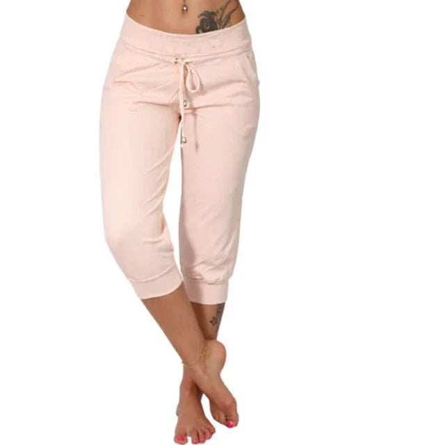 Casual Spodnie Capri - Luna-Różowy-S-Trend Polska
