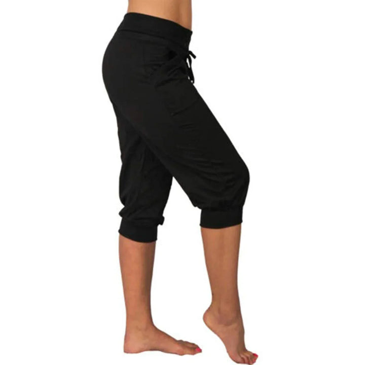 Casual Spodnie Capri - Luna-Beżowy-S-Trend Polska