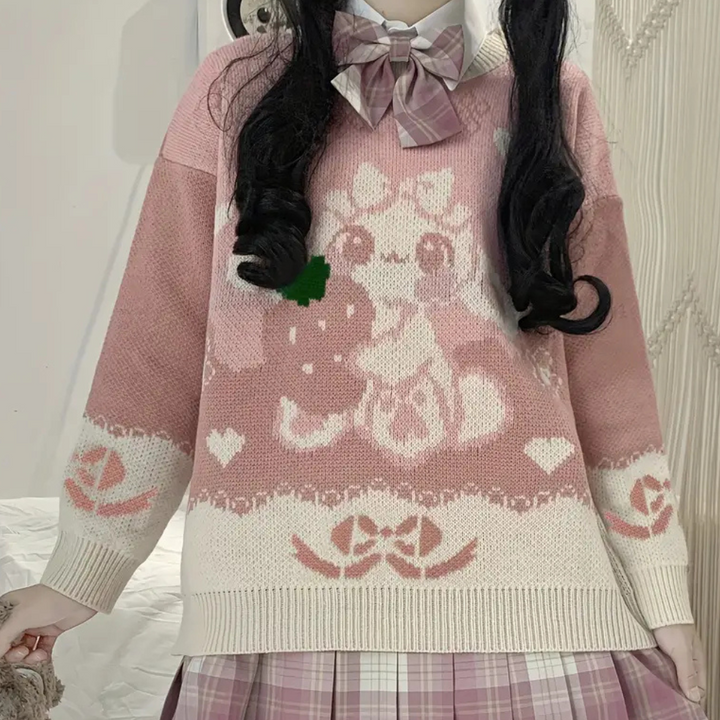 Casual Sweter z Okrągłym Dekoltem dla Kobiet - Riva-XS-Trend Polska