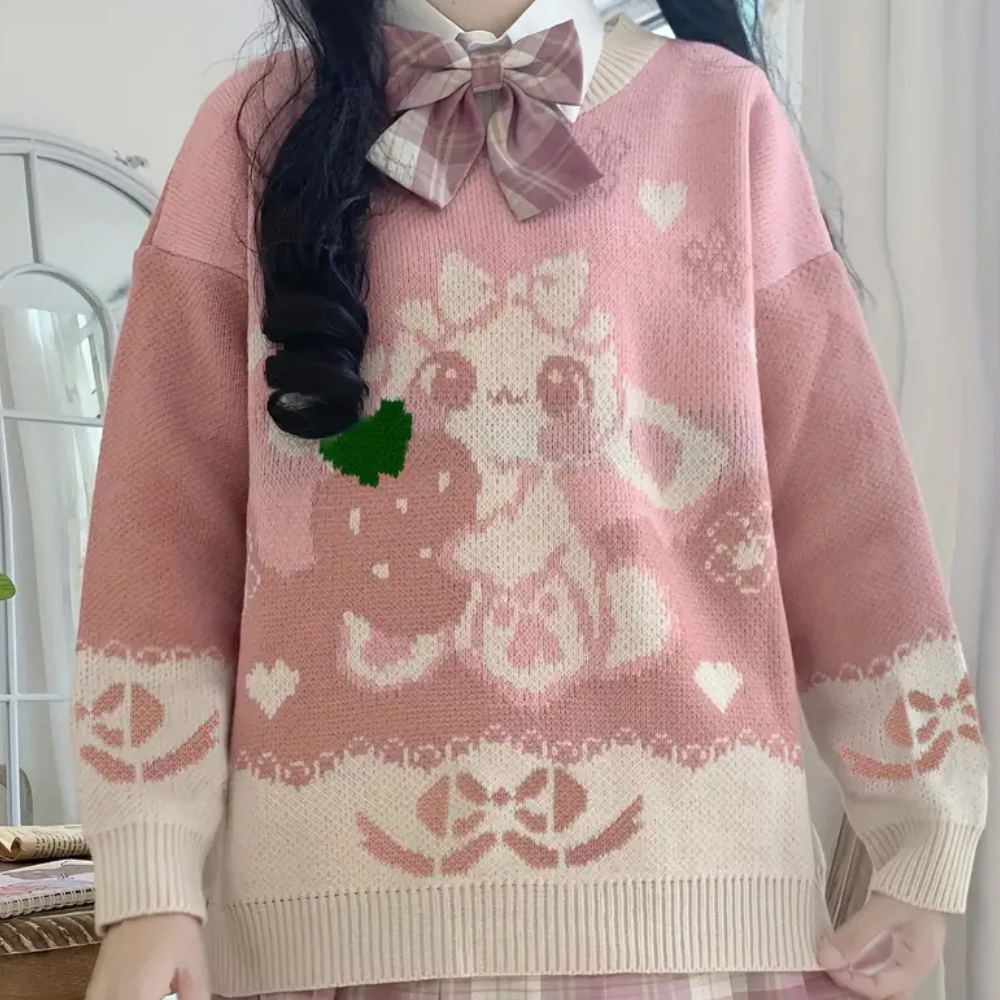 Casual Sweter z Okrągłym Dekoltem dla Kobiet - Riva-XS-Trend Polska