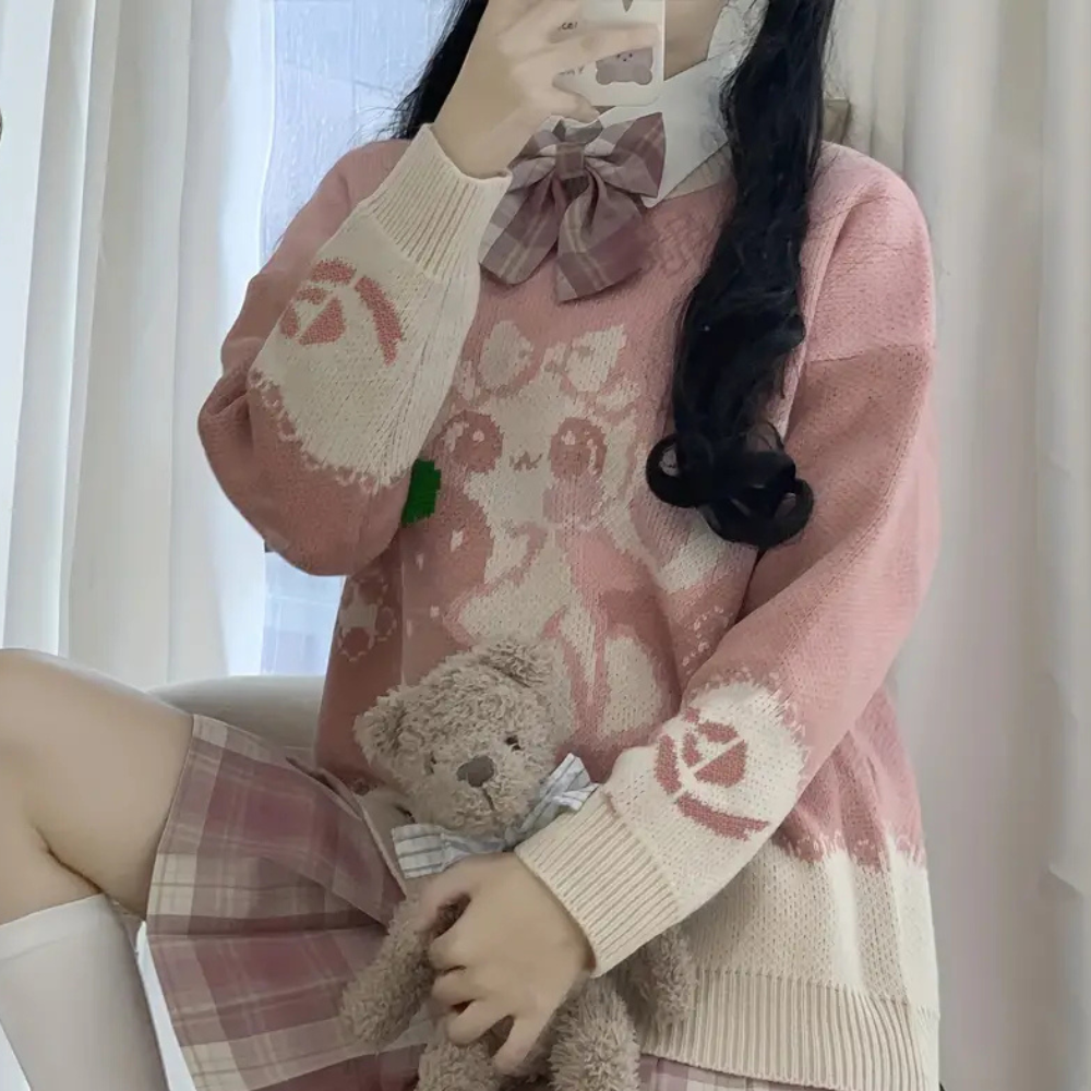 Casual Sweter z Okrągłym Dekoltem dla Kobiet - Riva-XS-Trend Polska