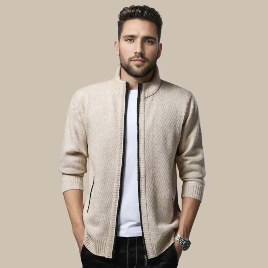 Casual Vest z zamkiem - Blake-Beżowy-S-Trend Polska