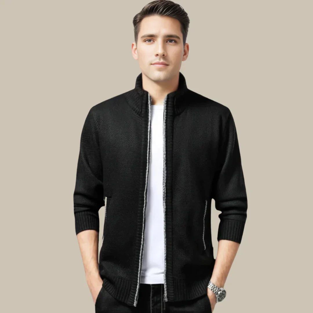 Casual Vest z zamkiem - Blake-Czarny-S-Trend Polska