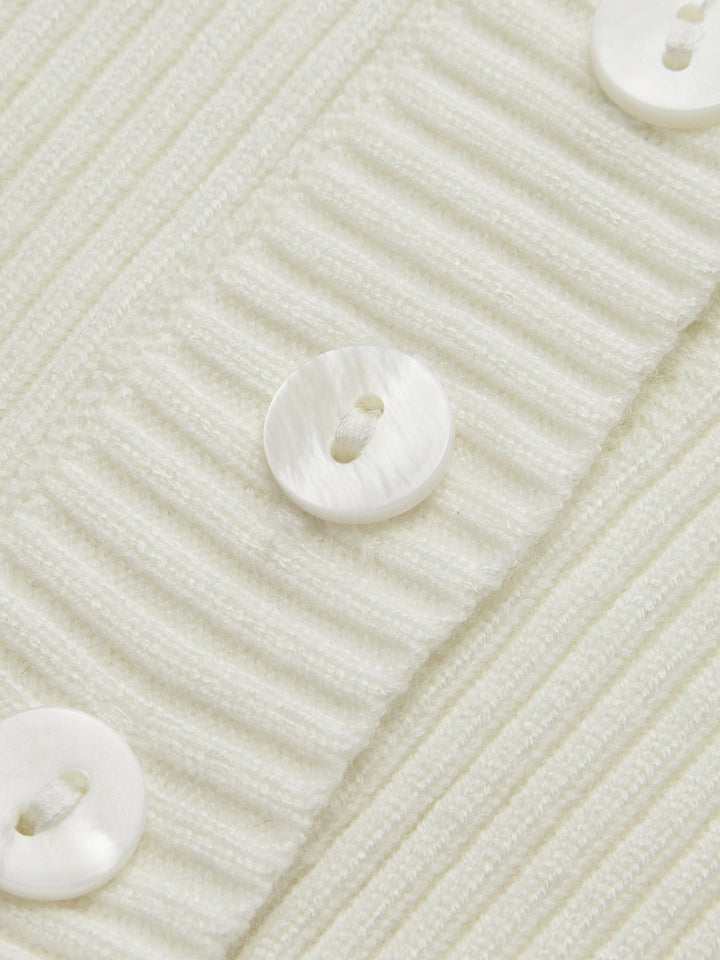 Casual Włóczkowa Koszulka Damska - Elodie-Biały-XS-Trend Polska