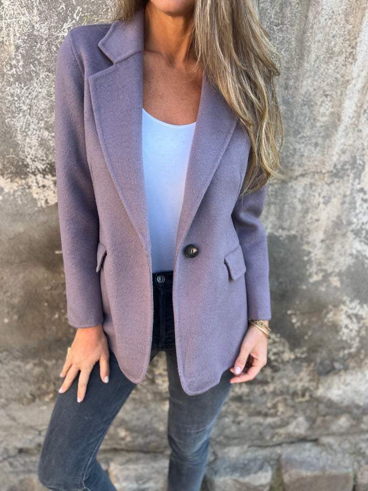 Casual Żeński Żakiet - Elisa-Fioletowy-S-Trend Polska