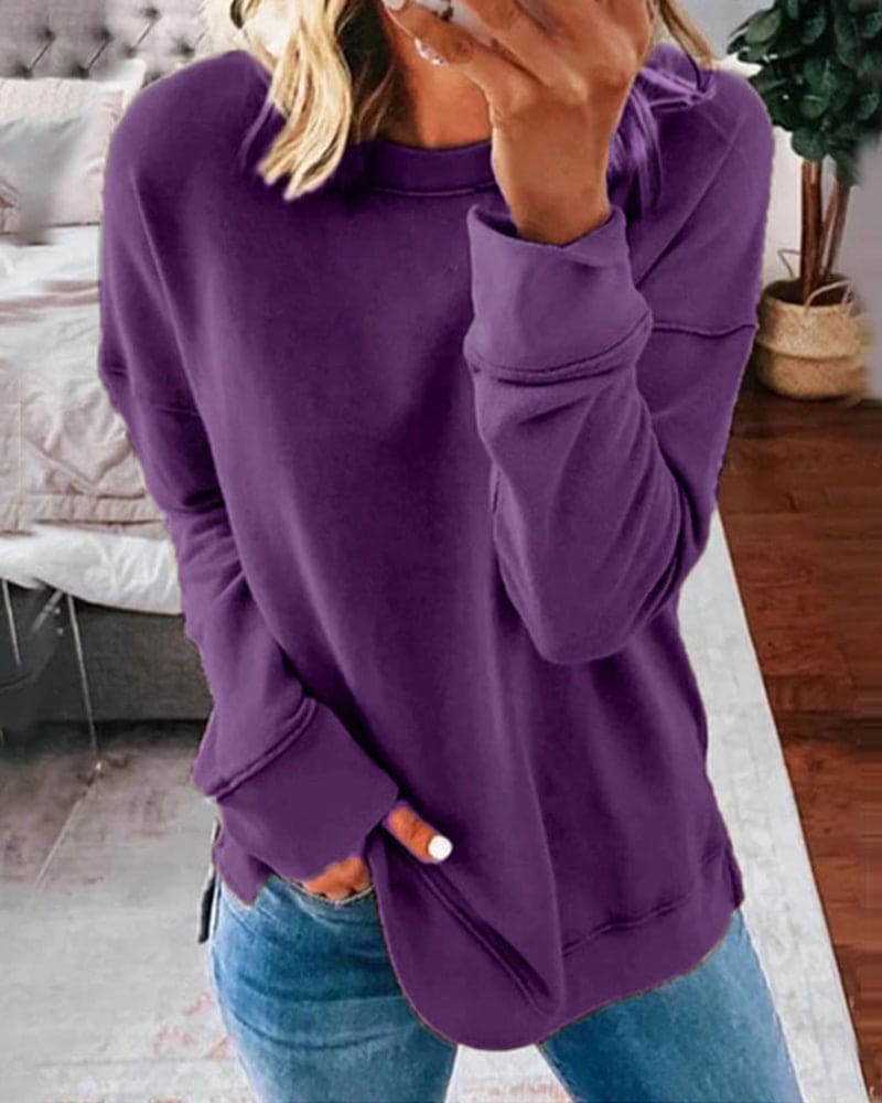 Casualna bluza - Harper-Fioletowy-XS-Trend Polska