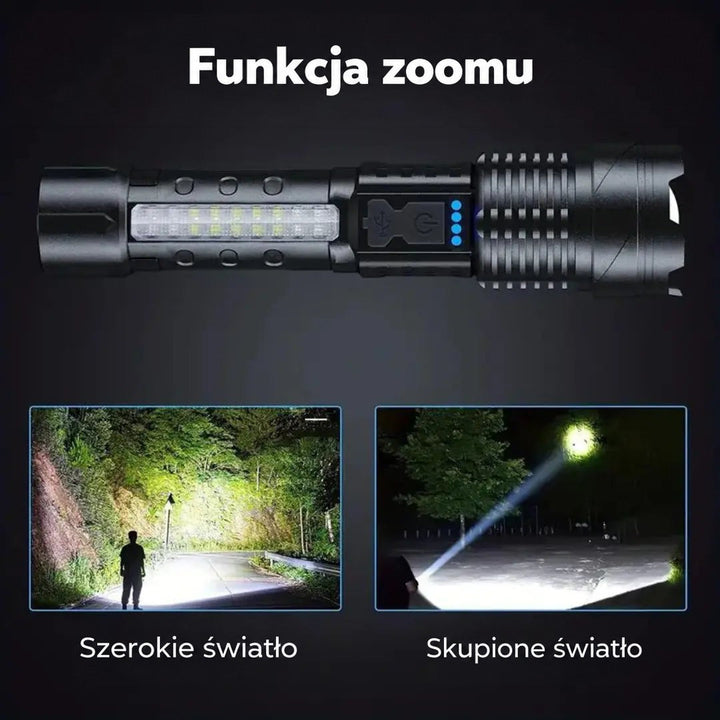 Ultrajasna Latarka Militarny 5000 Lumen - PowerBeam-Trend Polska