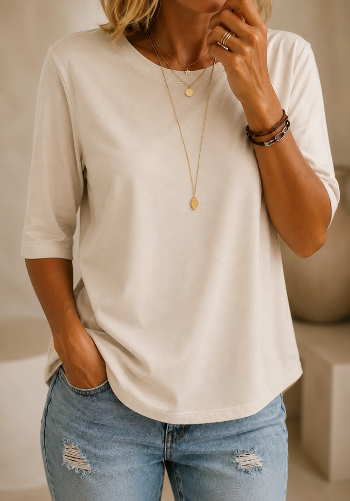 Relaxed Everyday Half-Sleeve Tee for Women 12