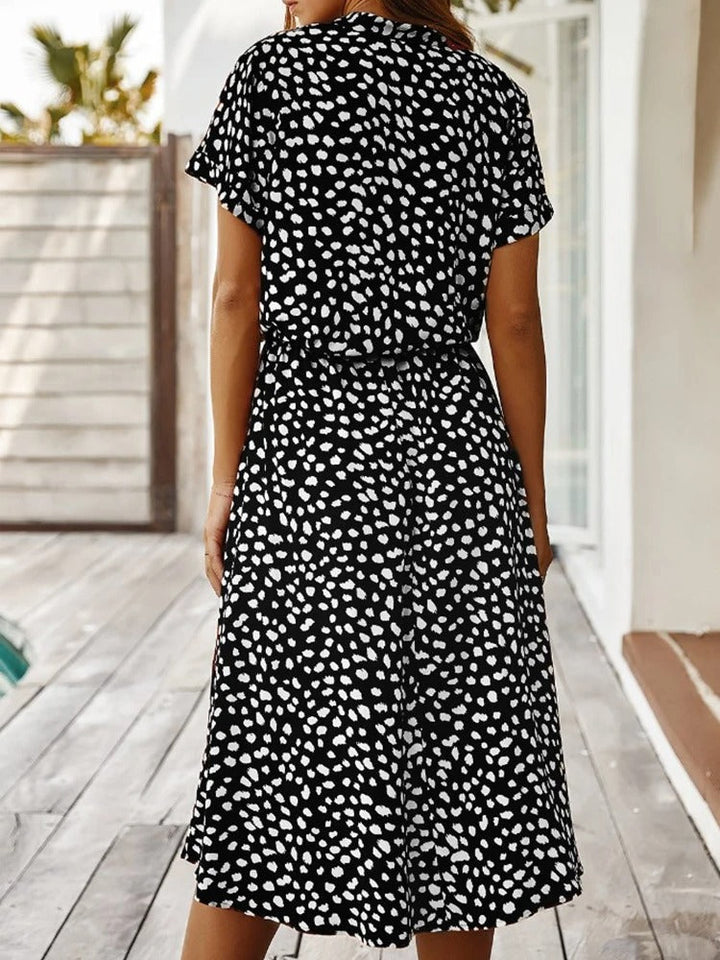 Chic Wygodna Sukienka - Sophia-Beżowy-S-Trend Polska