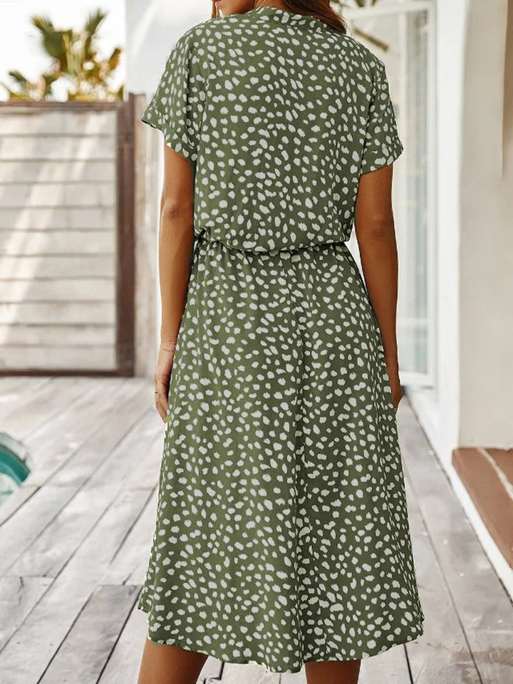 Chic Wygodna Sukienka - Sophia-Beżowy-S-Trend Polska